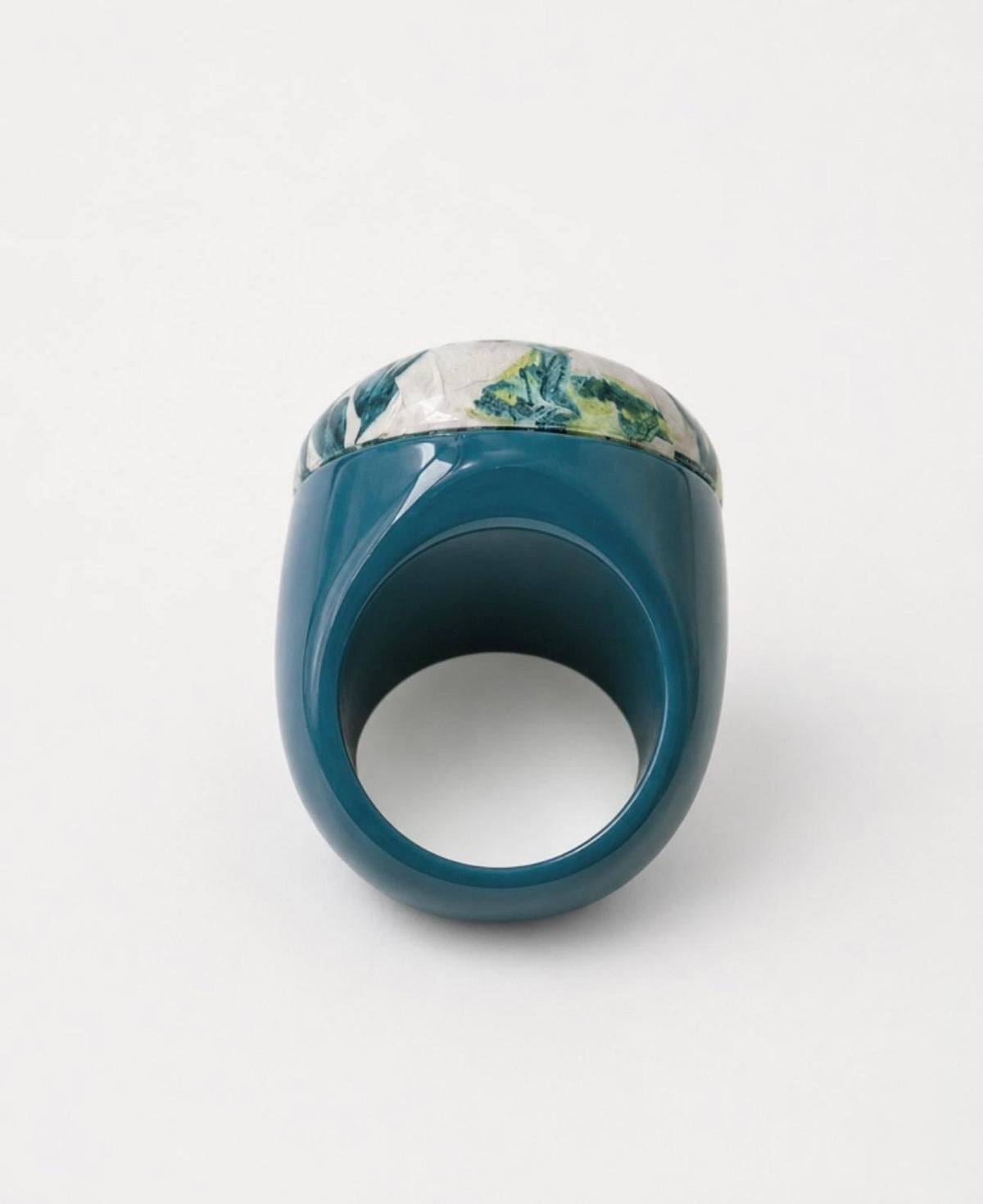 Anillo de madera y resina floral print XISE – Le Munir